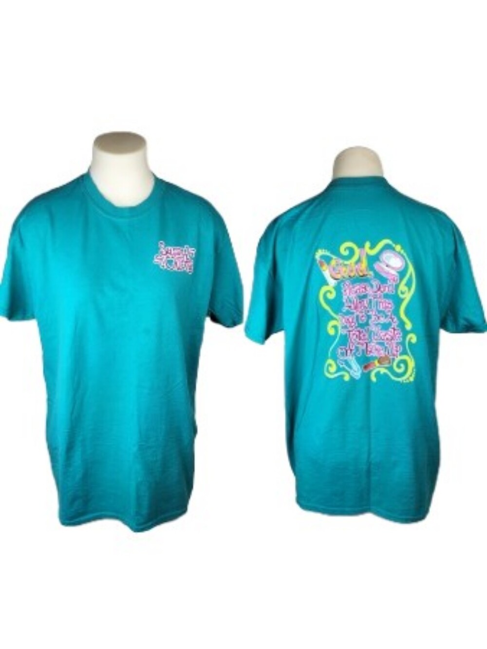 Gildan Dryblend "Sassy Chics" Green Short Slv T-Shirt Sz Lg